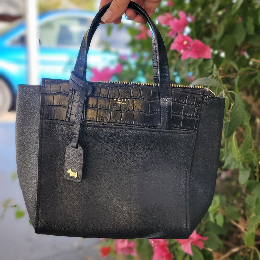 Radley London Black Leather Tote Bag - Picture 6 of 10
